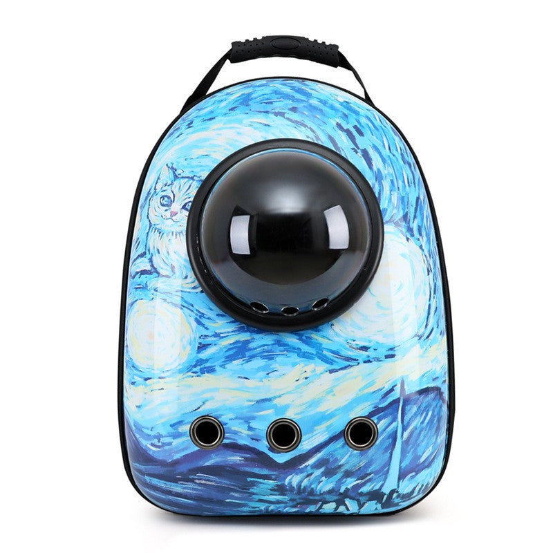 MaxandFriendsPets Portable Cat Space Capsule Outdoor Backpack