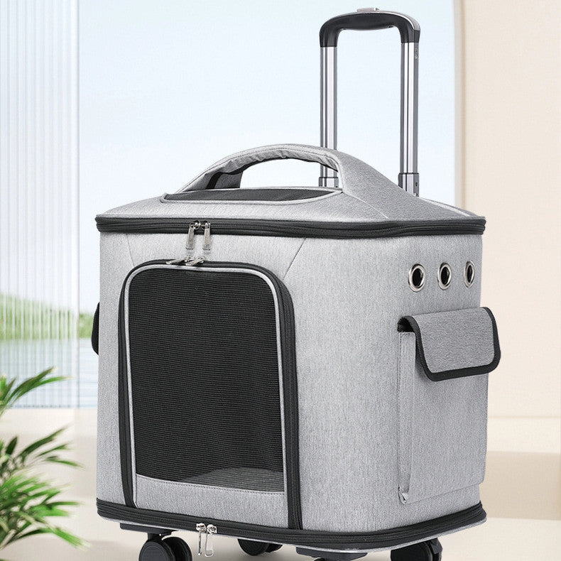 MaxandFriendsPets Portable Outdoor Large-Capacity Foldable Pet Trolley