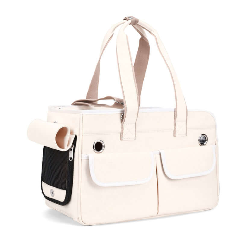 MaxandFriendsPets Outdoor Breathable Canvas Portable Pet Bag