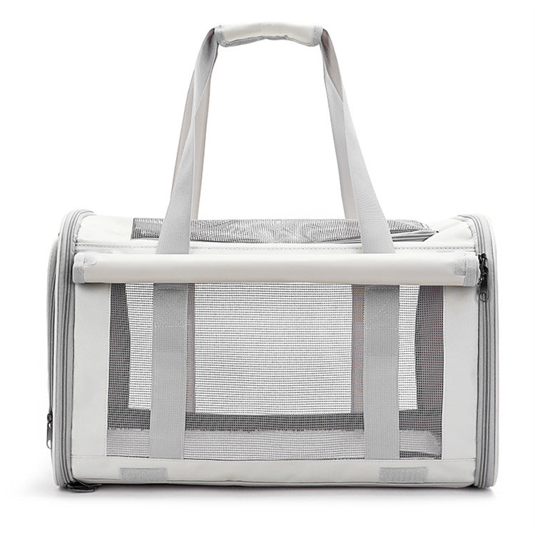 MaxandFriendsPets Transparent Breathable Foldable Outdoor Pet Bag