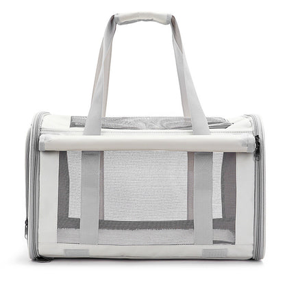 MaxandFriendsPets Transparent Breathable Foldable Outdoor Pet Bag