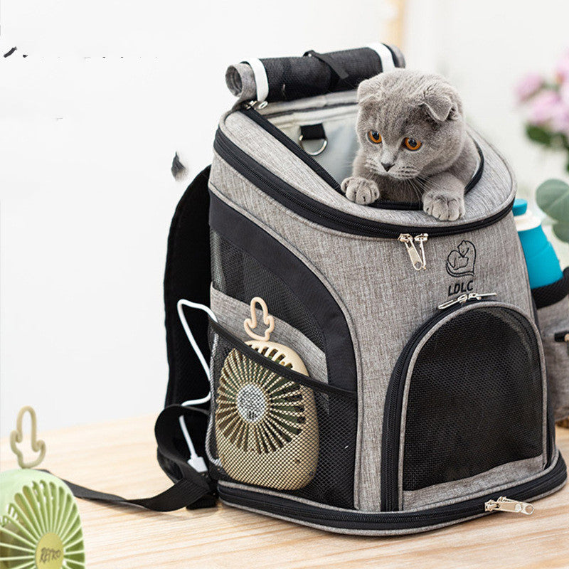 MaxandFriendsPets Portable Outdoor Pet Backpack for Small Pets