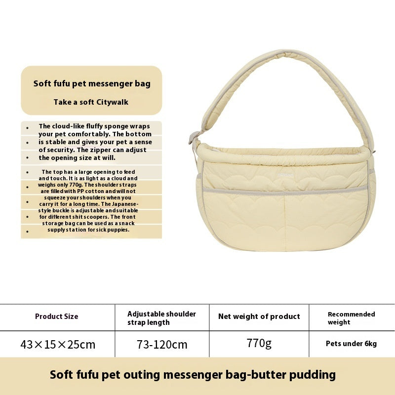 MaxandFriendsPets Lightweight Adjustable Pet Messenger Bag for small pets