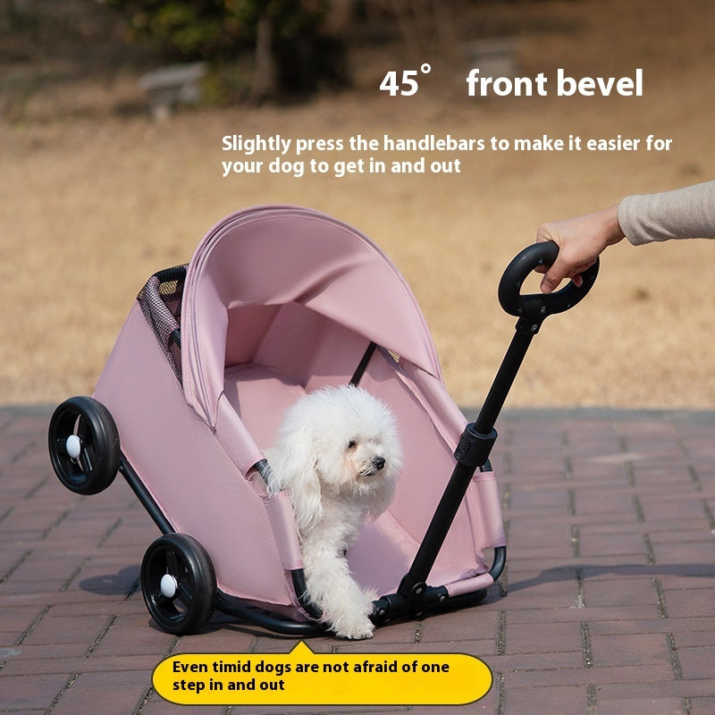 MaxandFriendsPets Small Pet Cart Portable Foldable Outdoor