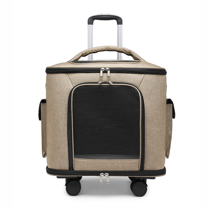 MaxandFriendsPets Portable Outdoor Large-Capacity Foldable Pet Trolley