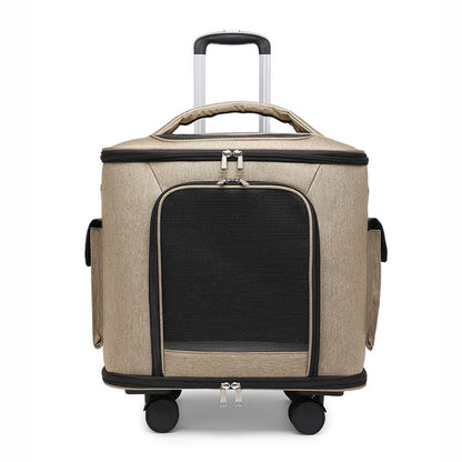 MaxandFriendsPets Portable Outdoor Large-Capacity Foldable Pet Trolley