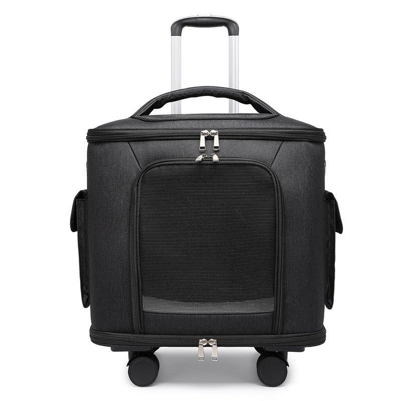 MaxandFriendsPets Portable Outdoor Large-Capacity Foldable Pet Trolley
