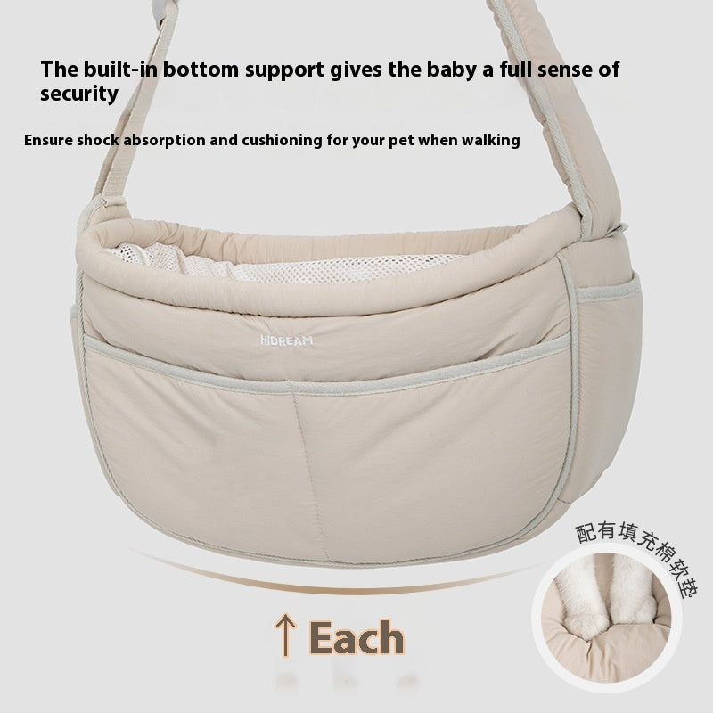MaxandFriendsPets Lightweight Adjustable Pet Messenger Bag for small pets