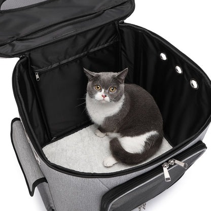 MaxandFriendsPets Portable Outdoor Large-Capacity Foldable Pet Trolley