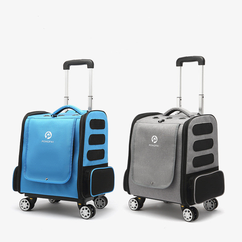 MaxandFriendsPets Outdoor Portable Breathable Pet Trolley Bag