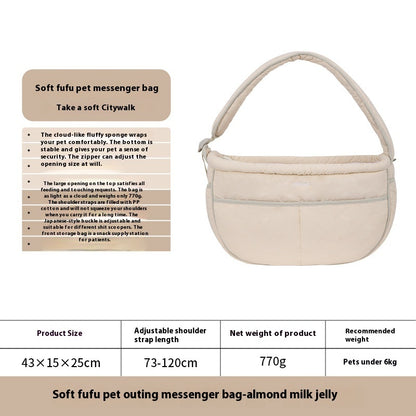 MaxandFriendsPets Lightweight Adjustable Pet Messenger Bag for small pets