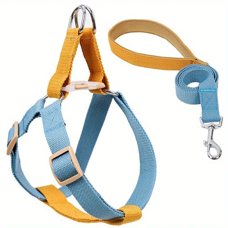 MaxandFriendsPets No Pull Nylon Dog Harness and Leash Set