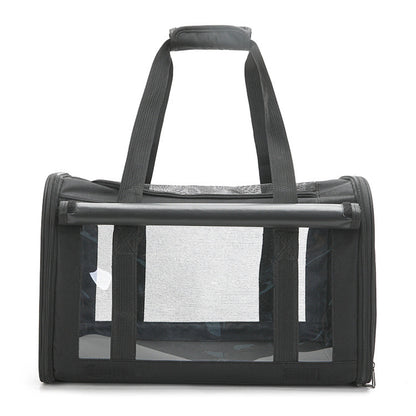 MaxandFriendsPets Transparent Breathable Foldable Outdoor Pet Bag