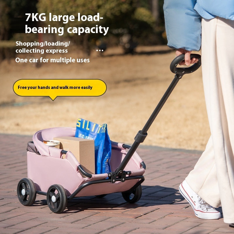 MaxandFriendsPets Small Pet Cart Portable Foldable Outdoor