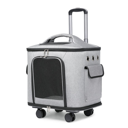 MaxandFriendsPets Portable Outdoor Large-Capacity Foldable Pet Trolley