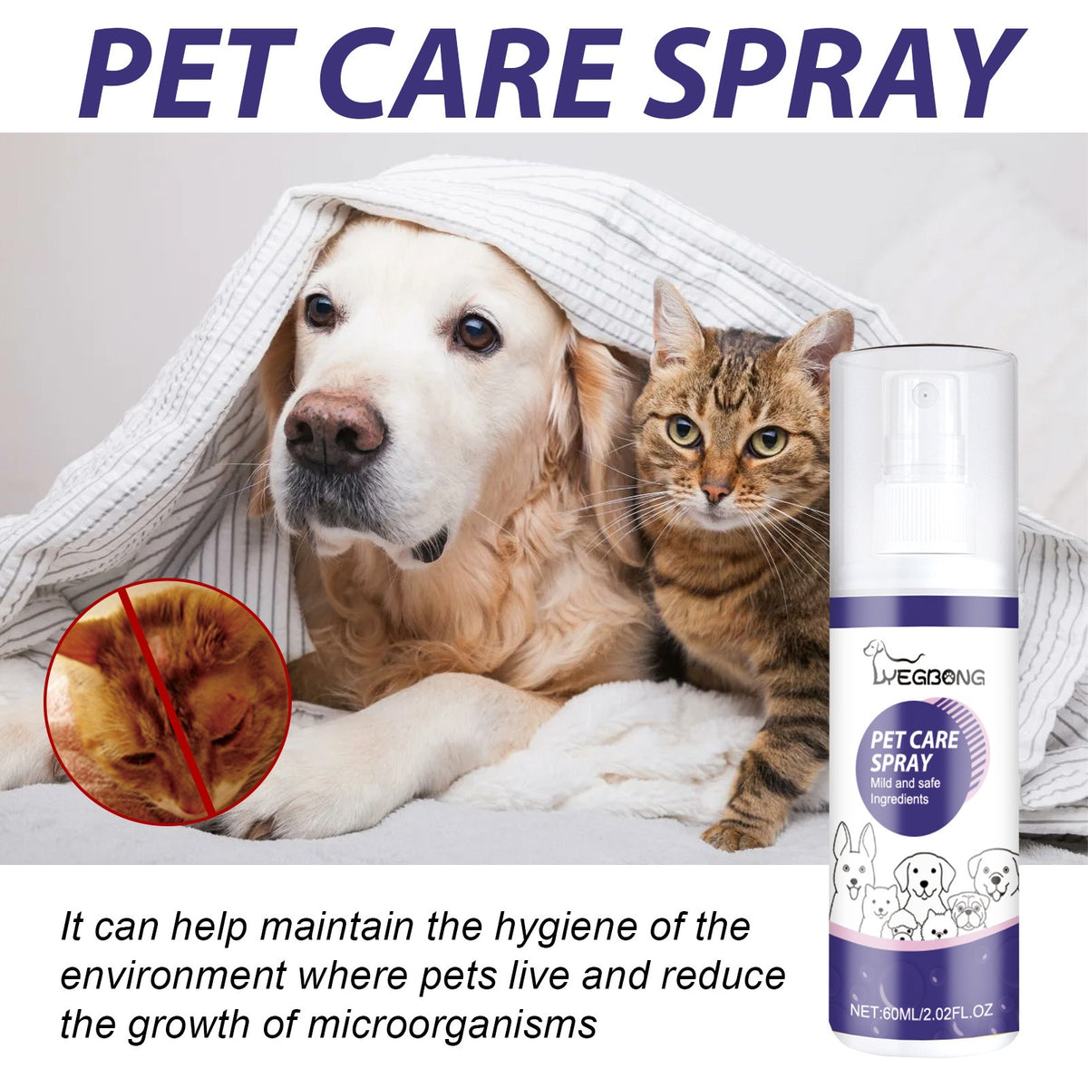 MaxandFriendsPets Pet Skin Care Spray for Dogs and Cats