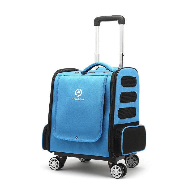 MaxandFriendsPets Outdoor Portable Breathable Pet Trolley Bag