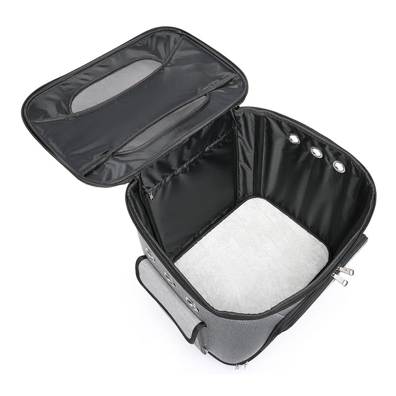 MaxandFriendsPets Portable Outdoor Large-Capacity Foldable Pet Trolley