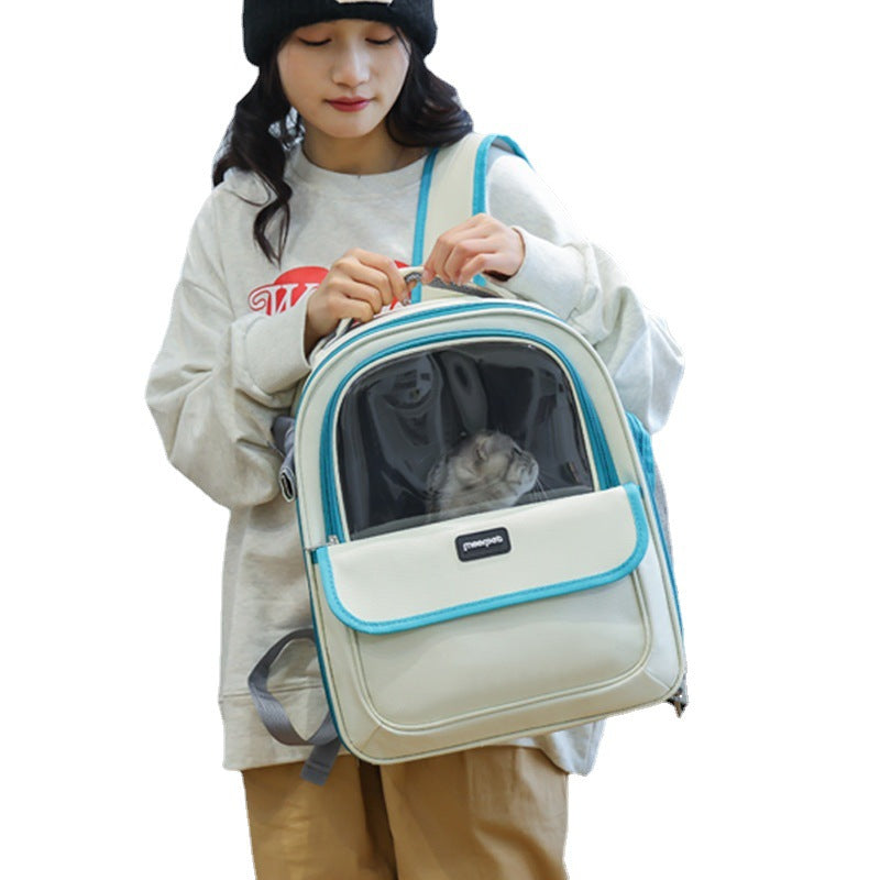 MaxandFriendsPets Cat Outdoor Portable Shoulder Breathable Pet Bag