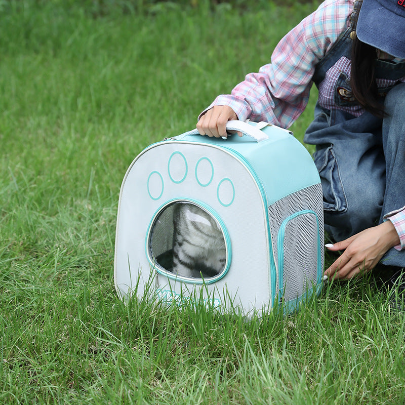 MaxandFriendsPets Portable Transparent Pet Carrier Bag for small pets