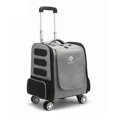 MaxandFriendsPets Outdoor Portable Breathable Pet Trolley Bag