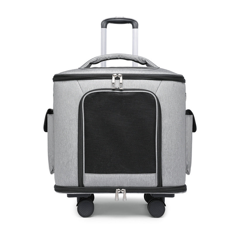 MaxandFriendsPets Portable Outdoor Large-Capacity Foldable Pet Trolley